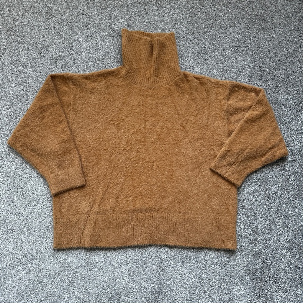 EUC CALIA Women's Eyelash Turtleneck Sweater in Biscuit Size XXL
